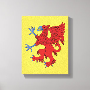 Lienzo Griffin Rampant Gules