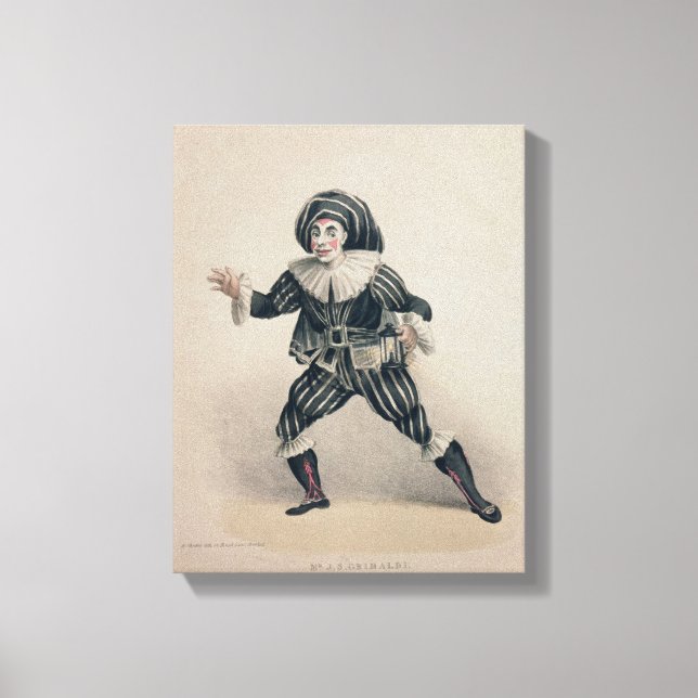 Lienzo Grimaldi as Scaramouche, de Commedia dell'Ar (Anverso)