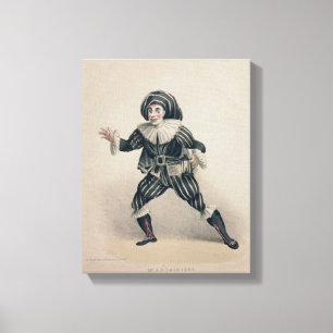 Lienzo Grimaldi as Scaramouche, de Commedia dell'Ar