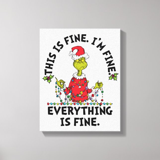 Lienzo Grinch | Everything is Fine (Anverso)
