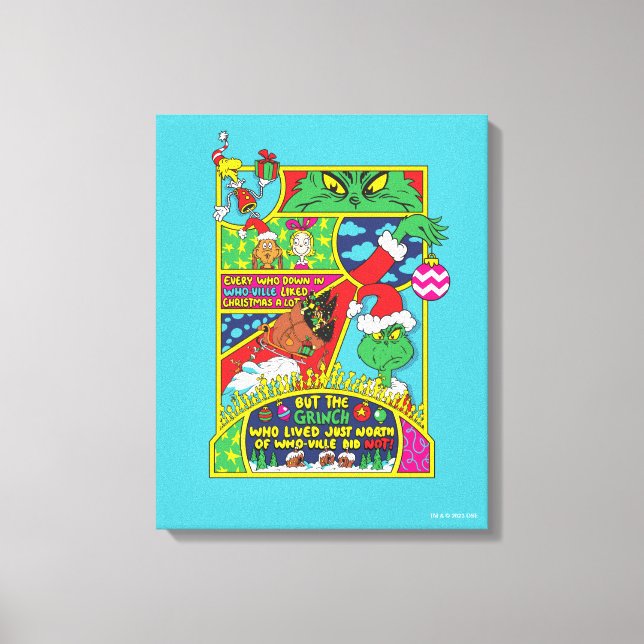 Lienzo Grinch | Gráfico de historietas (Anverso)