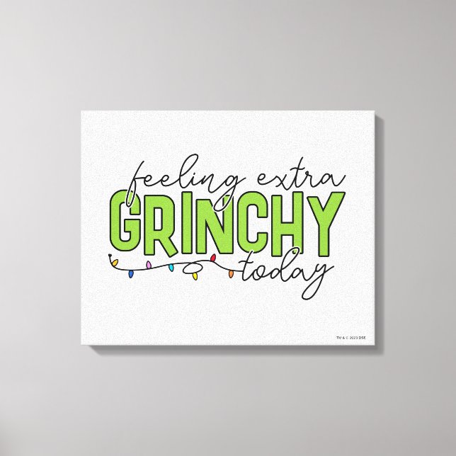 Lienzo Grinch | Me siento extra gruñón hoy 4 (Anverso)