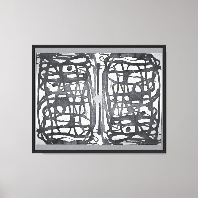 Lienzo Gris dentro de los hilos de la vida (Anverso)