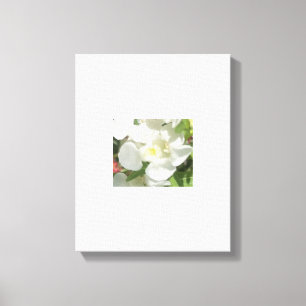 Lienzo Gris para un día Blanco Estampado Floral