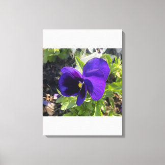 Lienzo gris por día Estampa floral azul