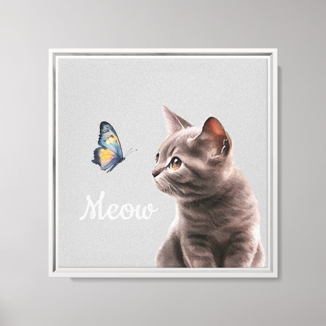 Lienzo Gris suave como el gato (Anverso)