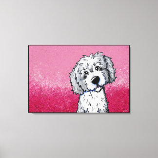 Lienzo Gris y goldendoodle blanco de KiniArt