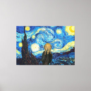 Lienzo Grito de la noche estrellada.