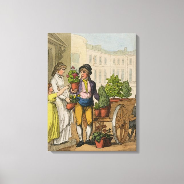 Lienzo Gritos de Londres: The Garden Pot Seller, 1799 (co (Anverso)