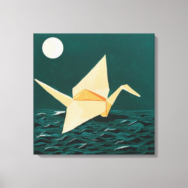 Lienzo Grúa de papel (Anverso)