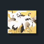 Lienzo Grúas japonesas de rebaño Vintage Pájaro Rico Clás<br><div class="desc">Esta hermosa imagen de pájaro se basa en la bandada japonesa de grullas (siglo XVIII) pintura vintage de Ishida Yutei. Imagen original de dominio público del Instituto de Arte de Minneapolis.</div>
