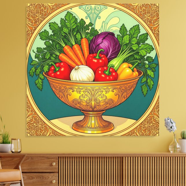 Lienzo „Grüne Kraft – Das Leben aus der Erde“ (Insitu (Sala de estar))