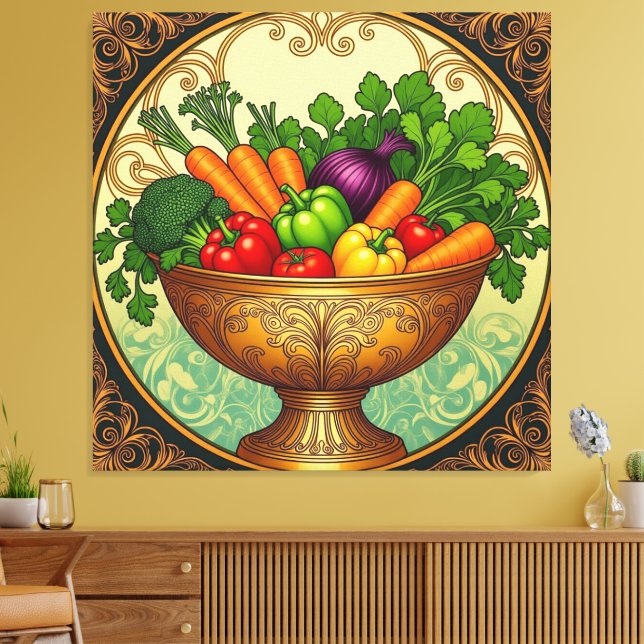 Lienzo „Grüne Kraft – Das Leben aus der Erde“ (Insitu (Sala de estar))