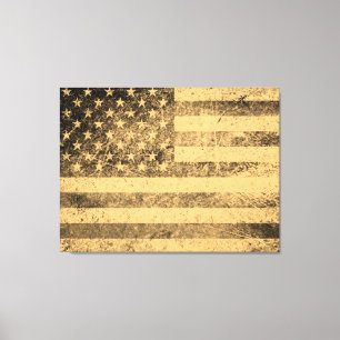 Lienzo Grunge de la vieja bandera estadounidense