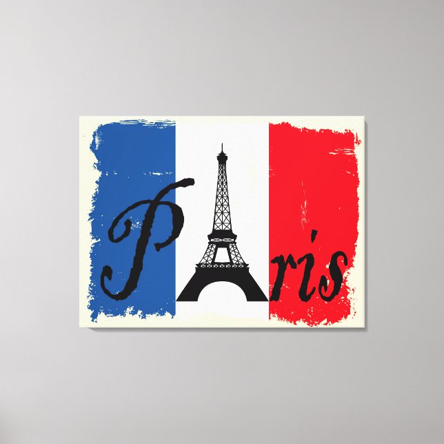 Lienzo Grunge de París (Anverso)