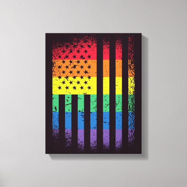 Lienzo Grunge del Orgullo Americano (Anverso)