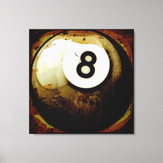 Lienzo Grunge Style 8 Ball (Anverso)