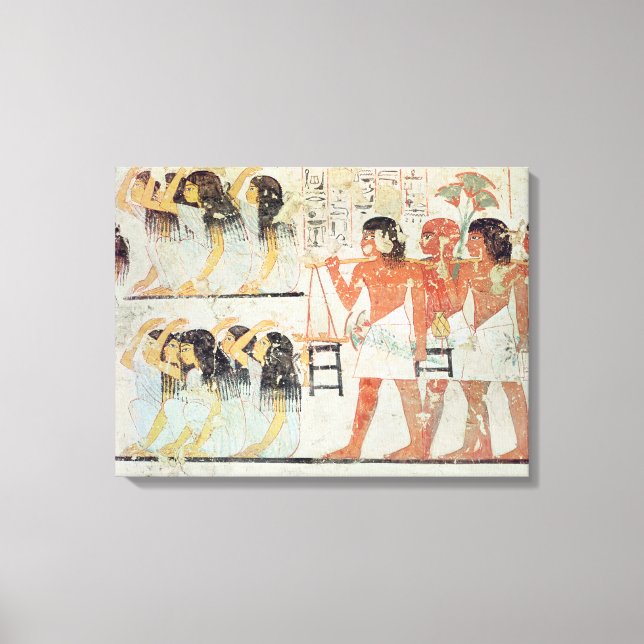 Lienzo Grupo de dolientes en la procesión fúnebre (Anverso)