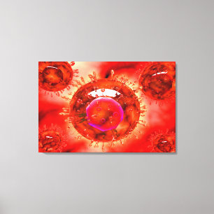 Lienzo Grupo del virus H5N1 con la visión vidriosa 1