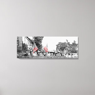 Lienzo Grupo patriótico Mujeres Bandera Estadounidense Ci