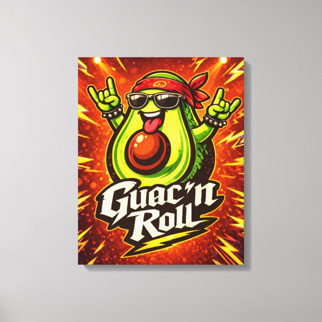 Lienzo Guac 'n Roll - Guac Pack - Foodie Fiends (Anverso)