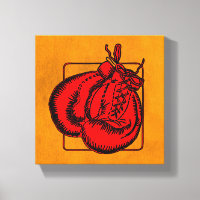 Guantes rojos de boxeo