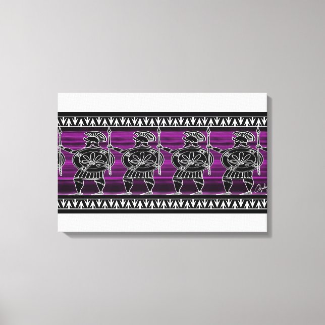 Lienzo Guardia de la figura negra griega (Anverso)