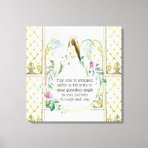 Lienzo Guardian angel rosa wreath windows chicas cita