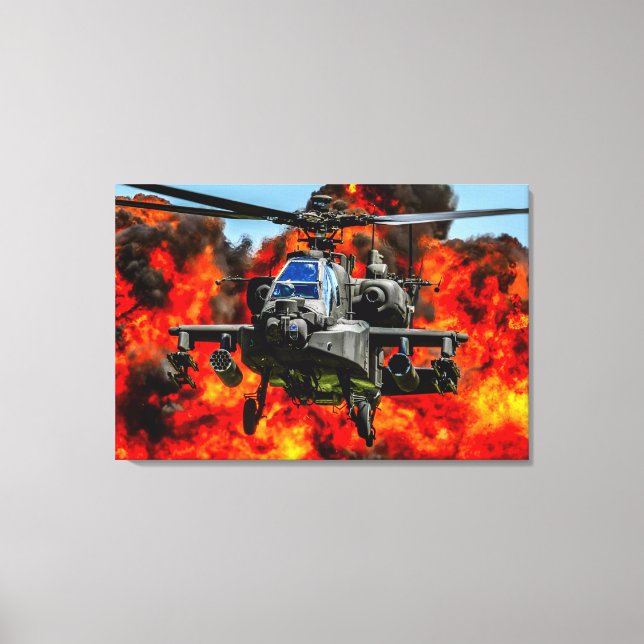 Lienzo GUARDIAN DE APACHE AH-64E 24x36 (Anverso)