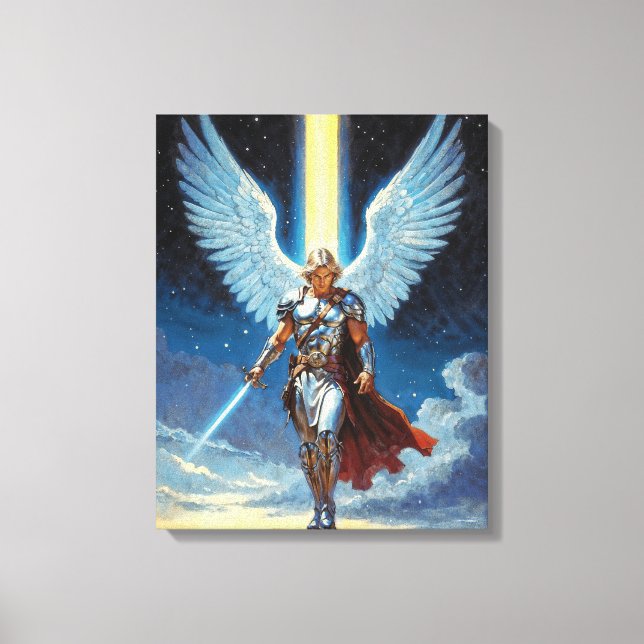 Lienzo Guardián de la Puerta Celestial Arcángel Miguel (Anverso)