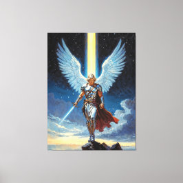 Lienzo Guardián de la Puerta Celestial Arcángel Miguel