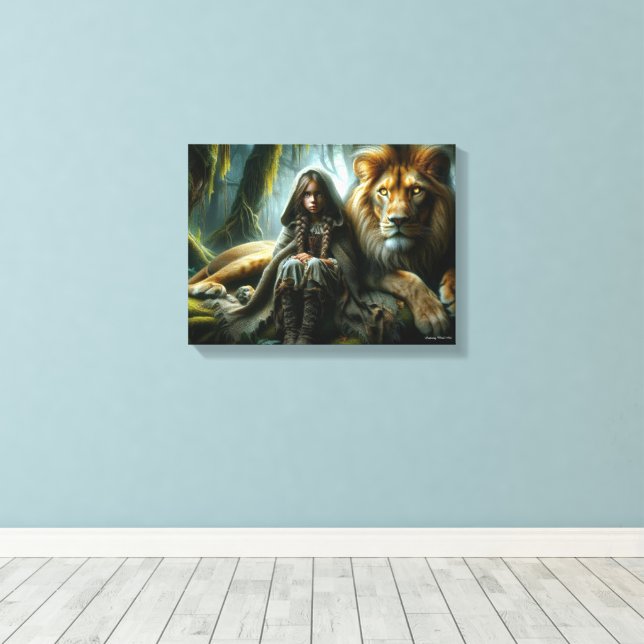 Lienzo "Guardián de lo salvaje" (Insitu (piso de madera))