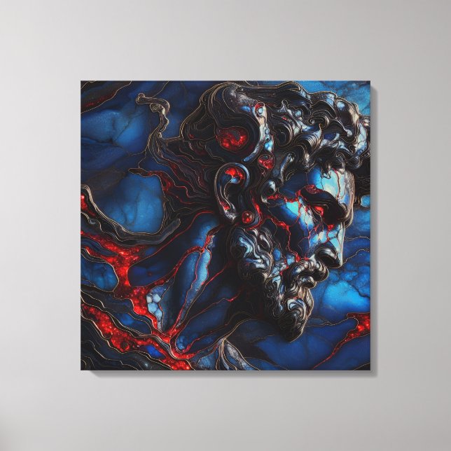 Lienzo Guardián del Mar Azul - IA en el trabajo (Anverso)