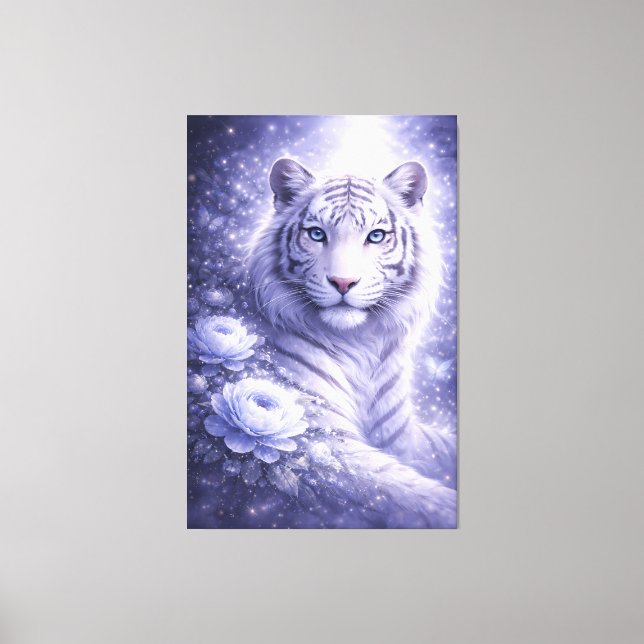 Lienzo Guardian White Tiger – Silent Strength and Gentle  (Anverso)