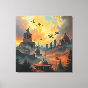 Lienzo Guardianes del Skyline