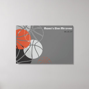Lienzo GUAY BASKETBALL Bar Mitzvah Rótulo a bordo