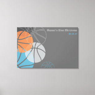 Lienzo GUAY BASKETBALL Bar Mitzvah Rótulo a bordo