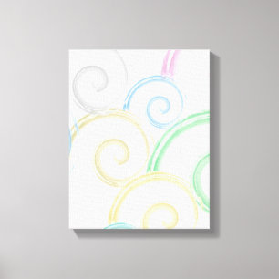 Lienzo Guay, cepillos modernos de color de las olas