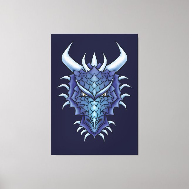 Lienzo Guay Dragon Art - Purple Blue Magagon Dragon Head (Anverso)
