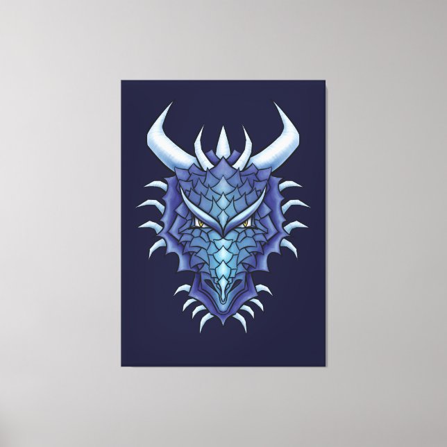 Lienzo Guay Dragon Art - Purple Blue Magagon Dragon Head (Anverso)