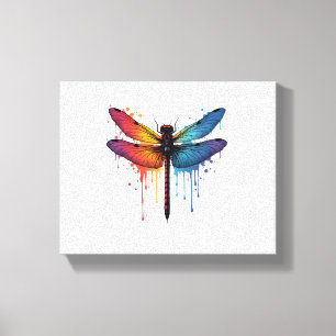 Lienzo Guay Dragonfly sobre la libélula pintada de colore