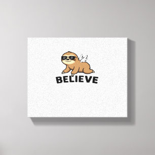 Lienzo Guay Flying Sloth cree que es divertido el diseño