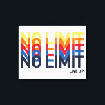 Lienzo Guay No Limit Live Up Funk Pop Art<br><div class="desc">Sin límite. No Hay Reglas. Diviértete. Haz de tu vida la vida que quieras vivir y crea en la elección que haces. El intrincado flujo de colores y líneas que aparecen en el diseño crean patrones únicos y divertidos.</div>