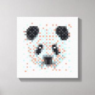 Lienzo Guay Panda Pixel Art