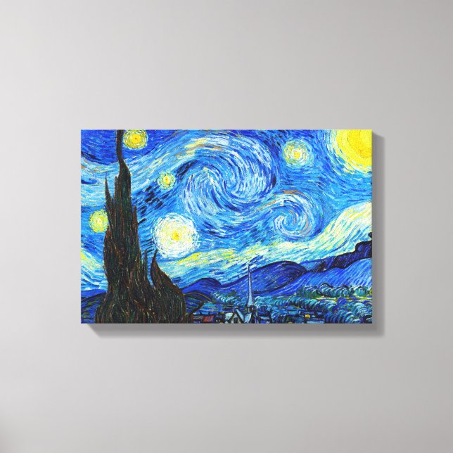 Lienzo Guay Starry Night Vincent Van Gogh (Anverso)