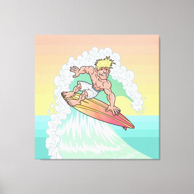 Lienzo Guay Sunset Surfer (Anverso)