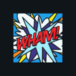 Lienzo Guay Typographic Modern Pop Art Comic Book WHAM<br><div class="desc">Un moderno lienzo inspirado en un libro de historietas de arte pop con la palabra POP! Ideal para una casa u oficina más luminosa. ¡Añade un poco de zap pow y whing a tu mundo hoy! Diseñado por Thisisnotme©</div>