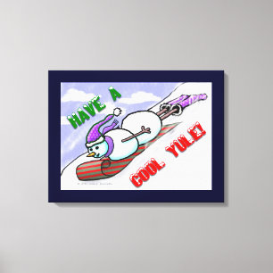 Lienzo Guay Yule Snowman envuelto en tela