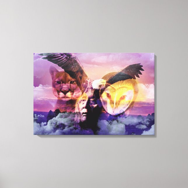 Lienzo Guerrero nativo americano indio (Anverso)