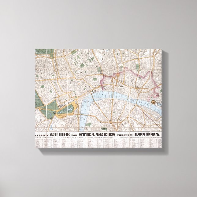 Lienzo Guía de Wallis para los extraños a través de Londr (Anverso)